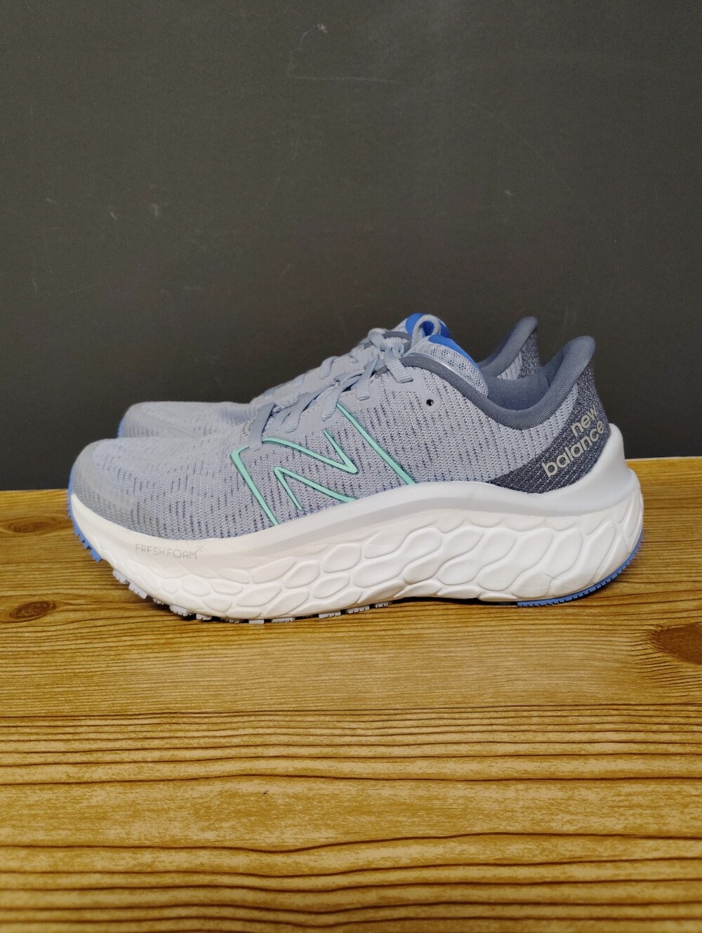 New Balance Foam X Gray & Mint Athletic Sneakers Slip Resistant